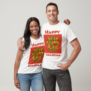 Maisfrüchte Nuts Bouquet Happy Kwanzaa Symbole T-Shirt