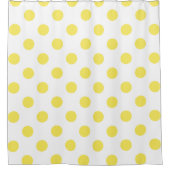 Maisgelbe Polka-Dots-Circles Duschvorhang (Vorderseite)