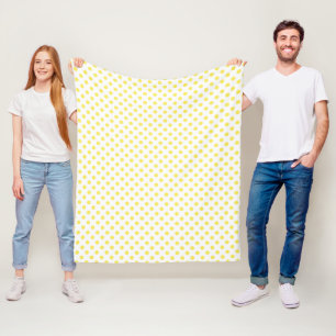 Maisgelbe Polka-Dots-Circles Fleecedecke