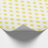 Maisgelbe Polka-Dots-Circles Geschenkpapier (Ecke)