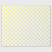 Maisgelbe Polka-Dots-Circles Geschenkpapier (Flach)