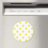 Maisgelbe Polka-Dots-Circles Magnet (In Situ (Geschirrspüler))