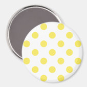 Maisgelbe Polka-Dots-Circles Magnet (Vorderseite/Rückseite)