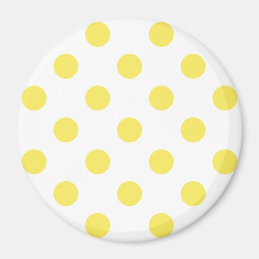 Maisgelbe Polka-Dots-Circles Magnet (Vorne)