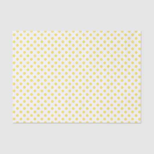 Maisgelbe Polka-Dots-Circles Seidenpapier (Vorderseite)