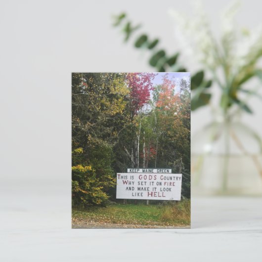 Maisgrün behalten postkarte (Stehend Vorderseite)