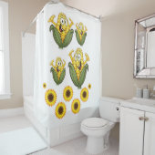 Maisgrün, weißer Kinderduschvorhang Duschvorhang (Beispiel)