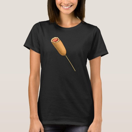 Maishund Bite Wurst Liebe Funny Corn Dog Feinschme T-Shirt (Vorderseite)