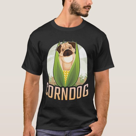 Maishund mit Maisloch, Mops T-Shirt (Vorderseite)