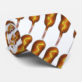 Maishund mit Senf Hot Dog Junk Food Krawatte