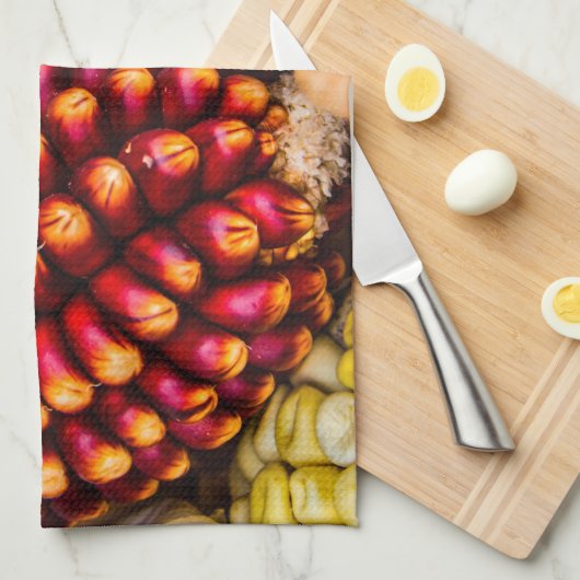 Maiskolben Geschirrtuch (Viertel Falte)