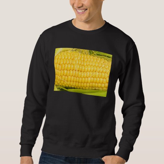 Maiskolben Mit Seide Und Blättern Am Kolben Sweatshirt (Vorderseite)