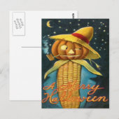 Maiskolben Vogelscheuche Postkarte (Vorne/Hinten)