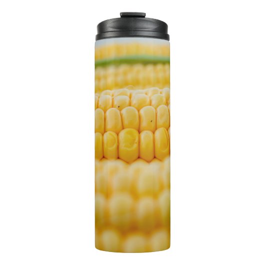 Maiskörner auf Maiskörnern Thermosbecher (Vorderseite)