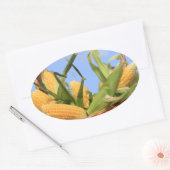 Maiskörner-Aufkleber Ovaler Aufkleber (Umschlag)