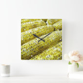 Maiskörner Quadratische Wanduhr (Zuhause)