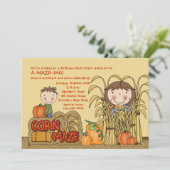 Maismaze-Party (Mädchen) Einladung (Stehend Vorderseite)