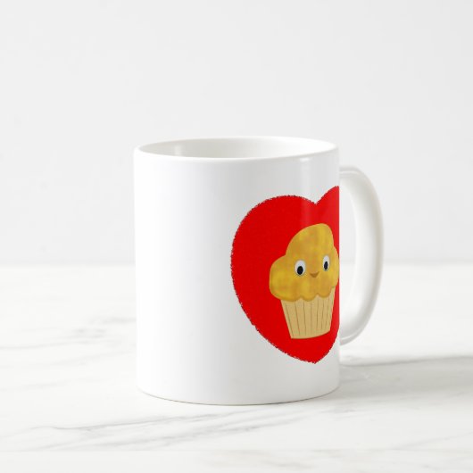 Maismuffin aus niedlichem Cartoon in der Tasse "Ro (VorderseiteRechts)