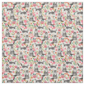 Maismünze Vintage Blumencreme Stoff (Muster)