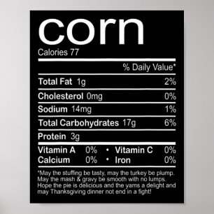 Maisnährung Fakten Funny Food Erntedank Chris Poster