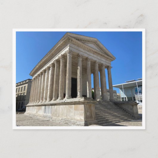 Maison Carrée in Nîmes, Frankreich Postkarte (Vorderseite)