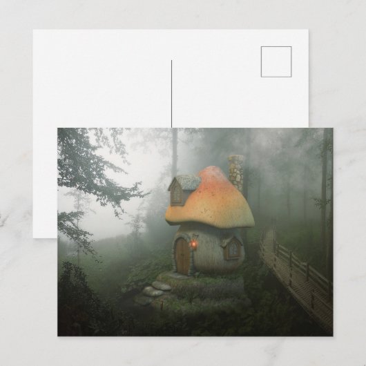 Maison champignon postkarte (Vorne/Hinten)