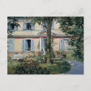 Maison in Rueil von Edouard Manet, Vintage Fine Ar Postkarte