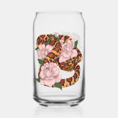 Maisschlange Rosa Blume grün Dosenglas (Vorderseite)