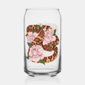 Maisschlange Rosa Blume grün Dosenglas (Rückseite)