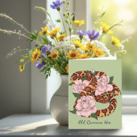 Maisschlange Rosa Blume grün