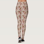 Maisschlange Rosa Blume grün Leggings (Rückseite)