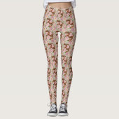 Maisschlange Rosa Blume grün Leggings (Vorderseite)