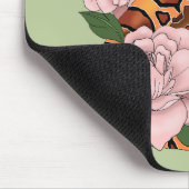 Maisschlange Rosa Blume grün Mousepad (Ecke)
