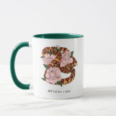 Maisschlange Rosa Blume grün Tasse (Links)
