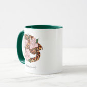 Maisschlange Rosa Blume grün Tasse (Vorderseite Links)
