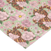 Maisschlange Rosa Blume grün Tischdecke (Schrägansicht)