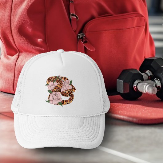 Maisschlange Rosa Blume grün Truckerkappe