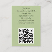 Maisschlange Rosa Blume grün Visitenkarte (Rückseite)