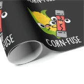 Maissicherung Funny Confused Pun Dark BG Geschenkpapier (Rolleneckpunkt)
