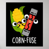 Maissicherung Funny Confused Pun Dark BG Poster (Vorne)