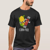 Maissicherung Funny Confused Pun Dark BG T-Shirt (Vorderseite)