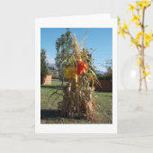 Maisstalk im Garten Grußkarte Karte (Gelbe Blume)