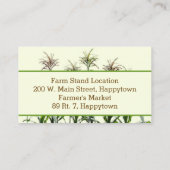 Maisstapel-Stand-Market-Visitenkarten Visitenkarte (Rückseite)