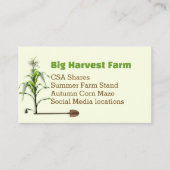 Maisstapel-Stand-Market-Visitenkarten Visitenkarte (Vorderseite)