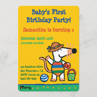 Maisy am Strand Geburtstag Einladung