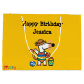 Maisy am Strand-Geburtstag Große Geschenktüte (Rückseite)