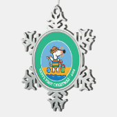 Maisy am Strand Schneeflocken Zinn-Ornament (Rechts)