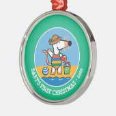 Maisy am Strand Silbernes Ornament (Links)