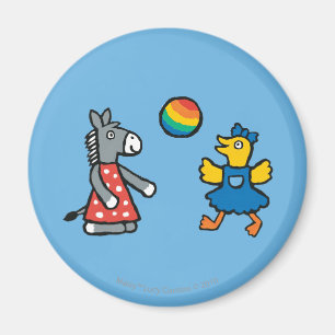 Maisy an der Vorschule mit Freunden auf dem Magnet