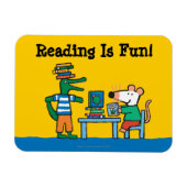 Maisy and Friends Enjoy the Library Magnet (Horizontal)